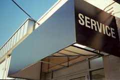 Commercial Fixed Frame Awning with Signage